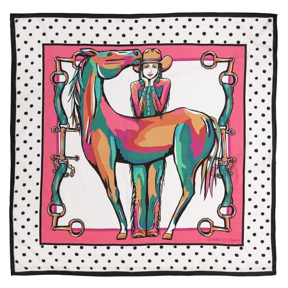 NWT Double D Ranch Horse Girl Scarf Boho Bohemian Western Accessories - Picture 2 of 4